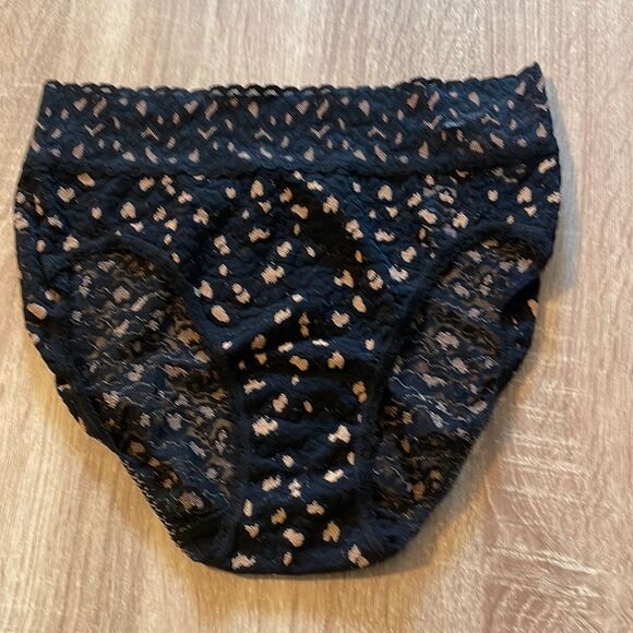 2) NEW Hanky Panky Cross Dyed Leopard French Brief panties small black - Picture 3 of 8